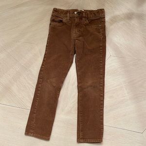 J Crew Crewcuts brown corduroy pants size 5 slim